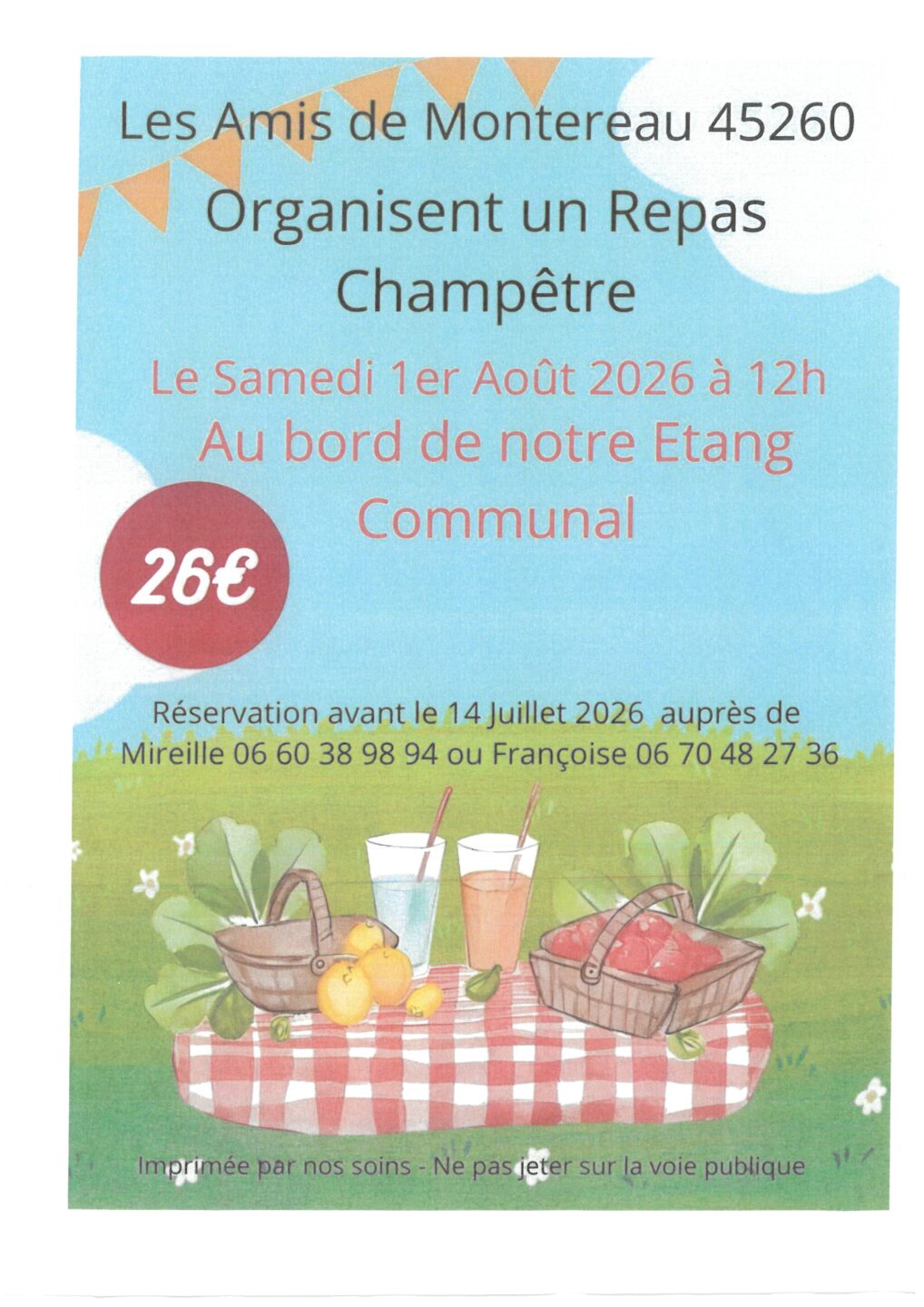 Repas champêtre  Montereau