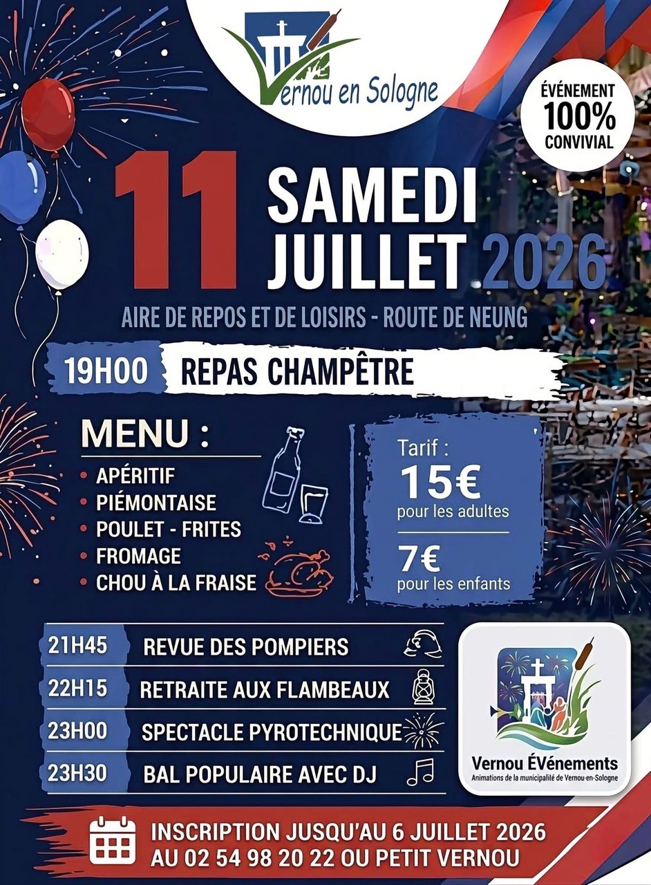 Repas champêtre  Vernou-en-Sologne
