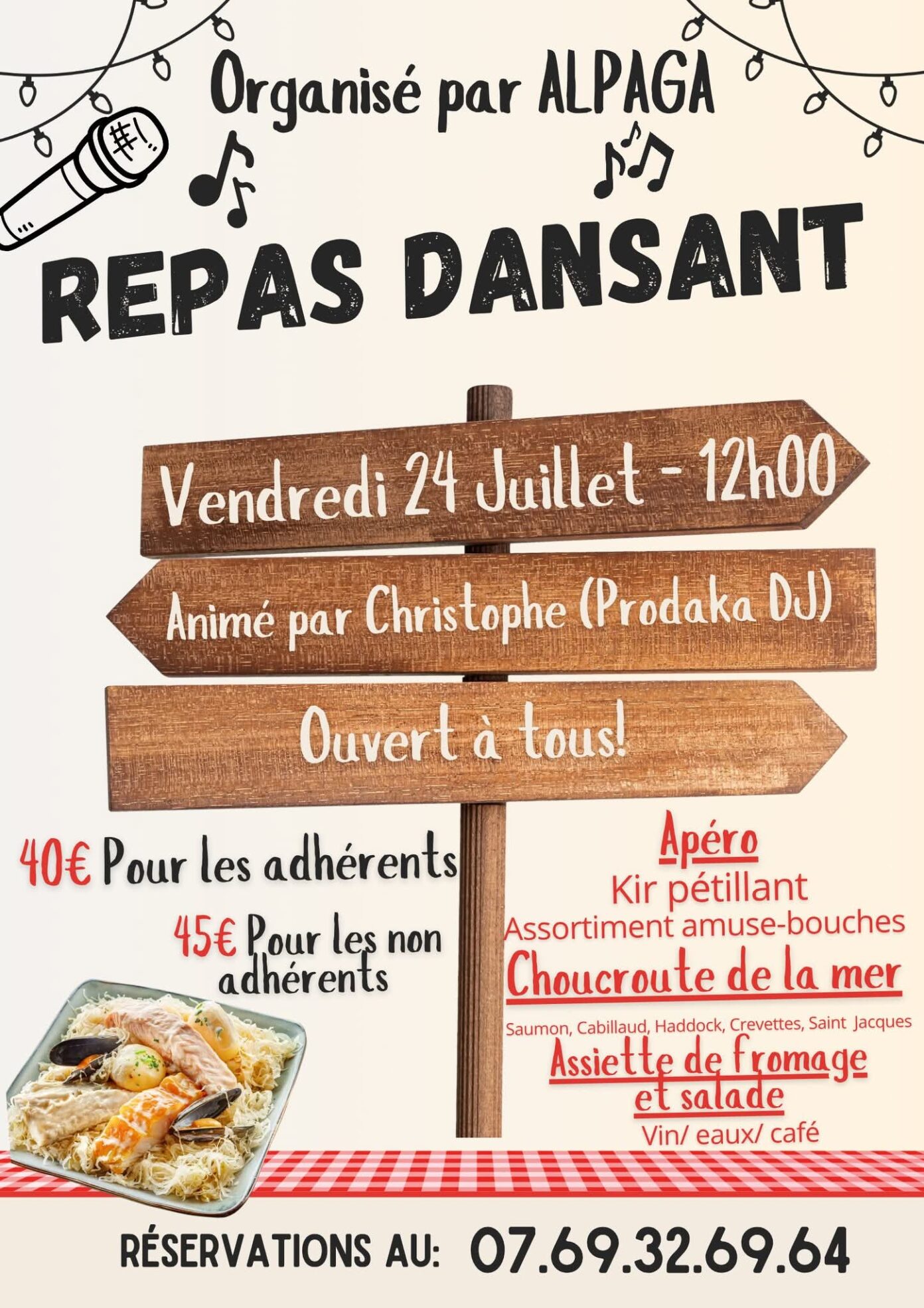 Repas dansant ALPAGA Ferrières-en-Gâtinais