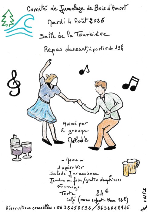 REPAS DANSANT DU COMITE DE JUMELAGE BOIS D&rsquo;AMONT / NOSTANG (Morbihan) Salle de la Tourbière Bois-d&rsquo;Amont