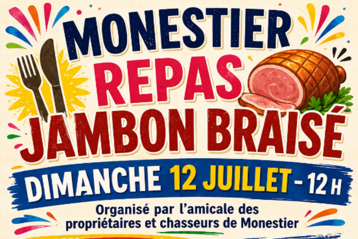 Repas jambon braisé  Monestier 2026-07-12