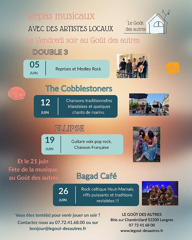 Repas musicaux Bagad Café Langres