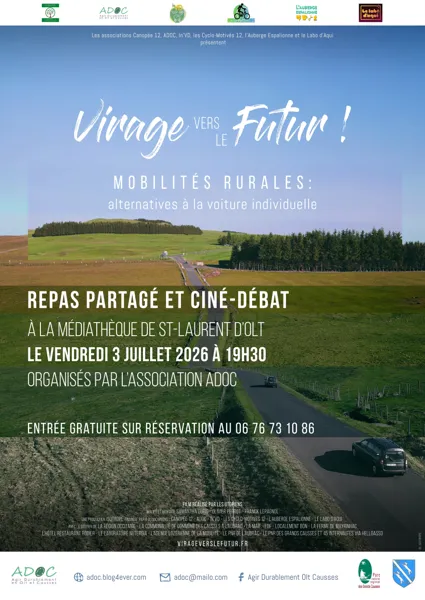 Repas partagé, ciné et débat à la médiathèque  Saint-Laurent-d&rsquo;Olt
