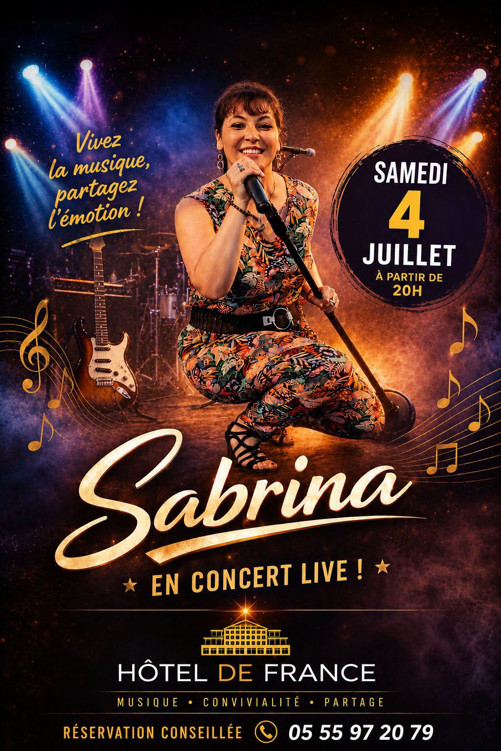 Sabrina en concert à l&rsquo;Hôtel de France  Chamberet