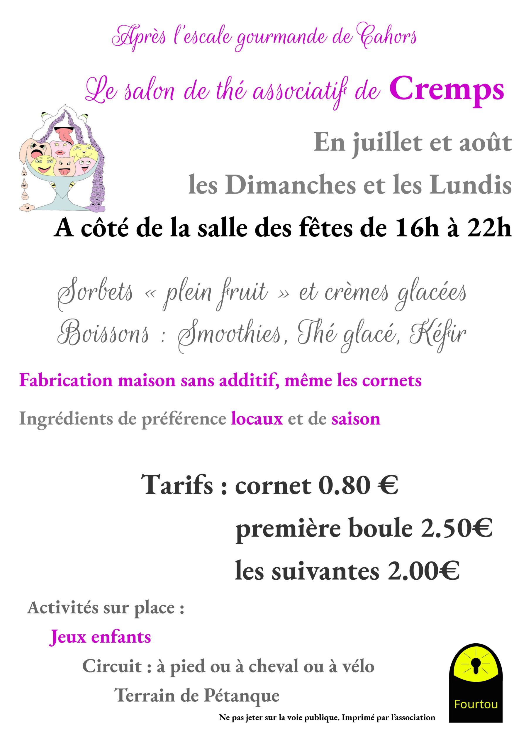 Salon de thé associatif éphémère du Fourtou  Cremps 2026-07-05