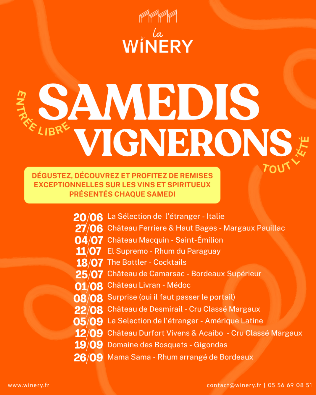 SAMEDIS VIGNERONS La Selection de l&rsquo;étranger Amérique Latine La Winery, ARSAC Arsac
