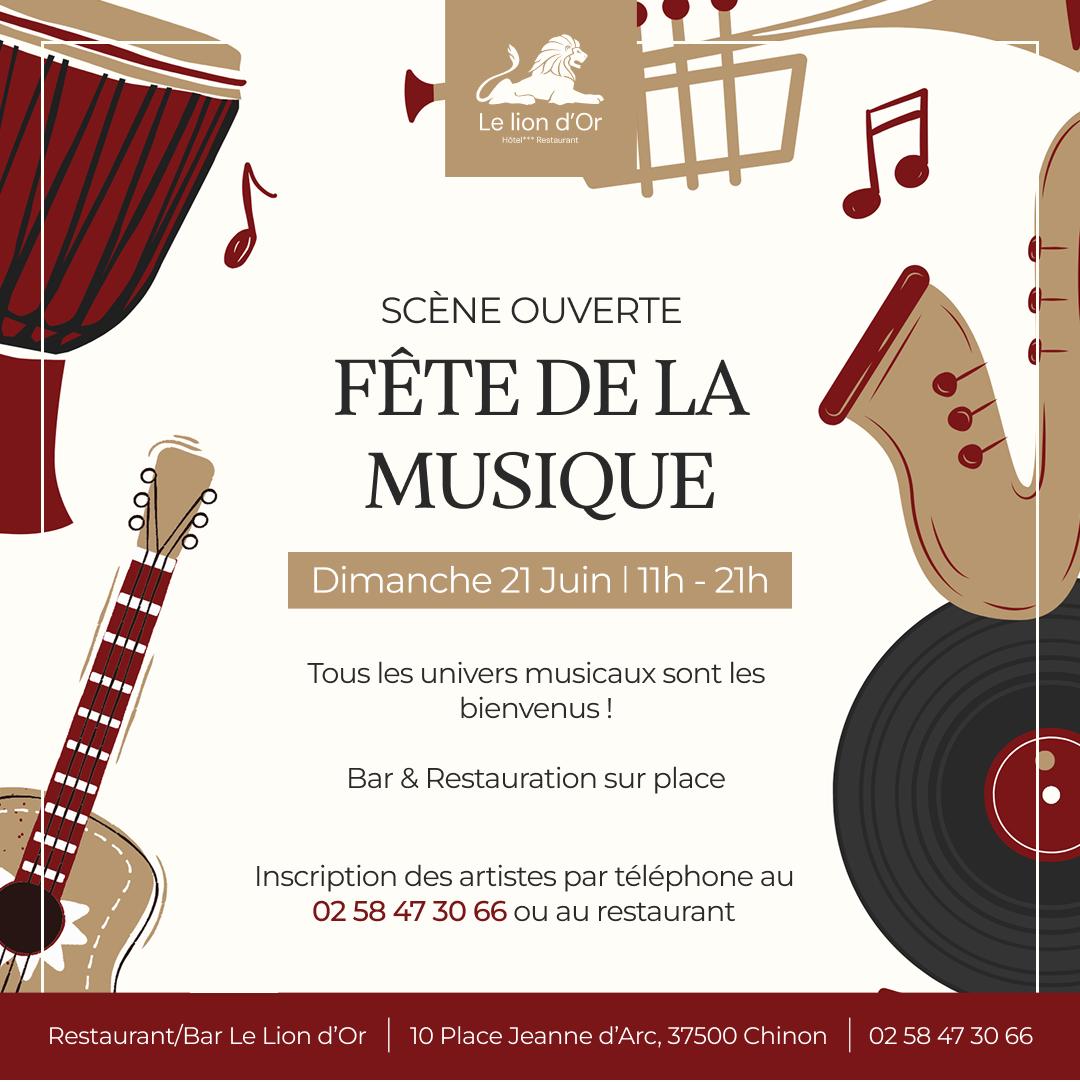 Scène ouverte au Lion d’Or pour la Fête de la Musique Chinon