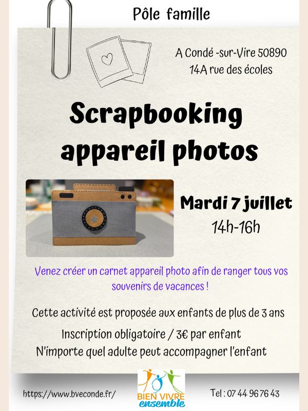 Scrapbooking appareil photo 14 A Rue des Écoles Condé-sur-Vire 2026-08-25