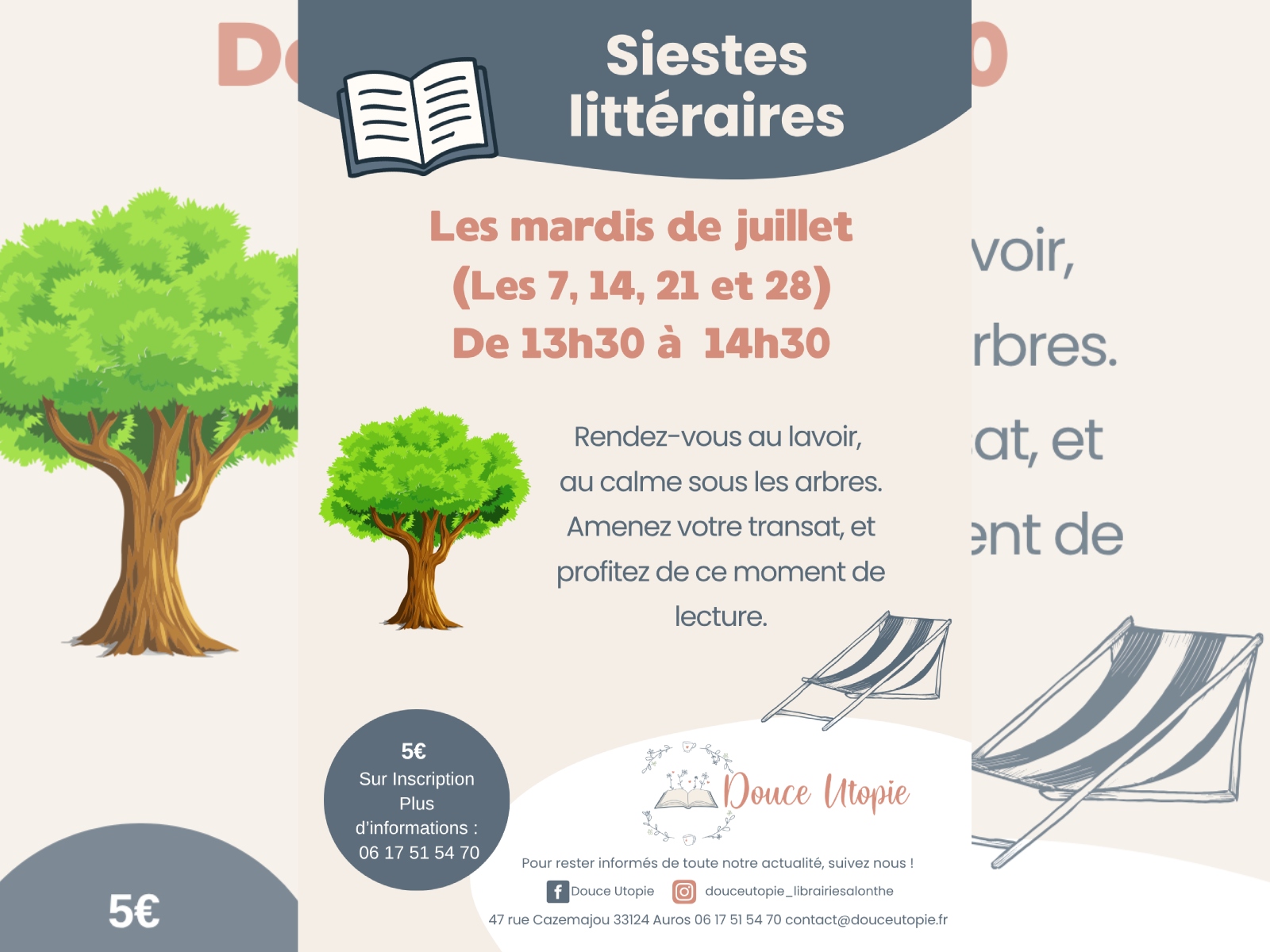 Siestes littéraires 47 rue Cazemajou Auros 2026-07-07