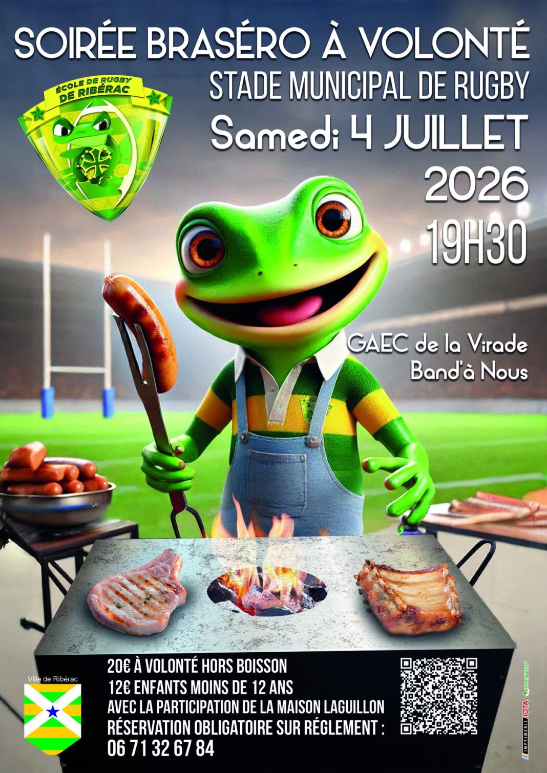 Soirée Brasero à volonté Voie des stades Ribérac