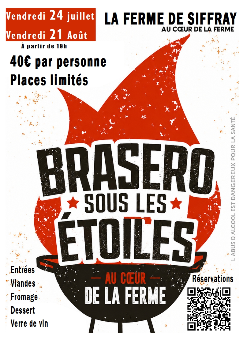 Soirée brasero sous les étoiles à la Ferme de Siffray Catus