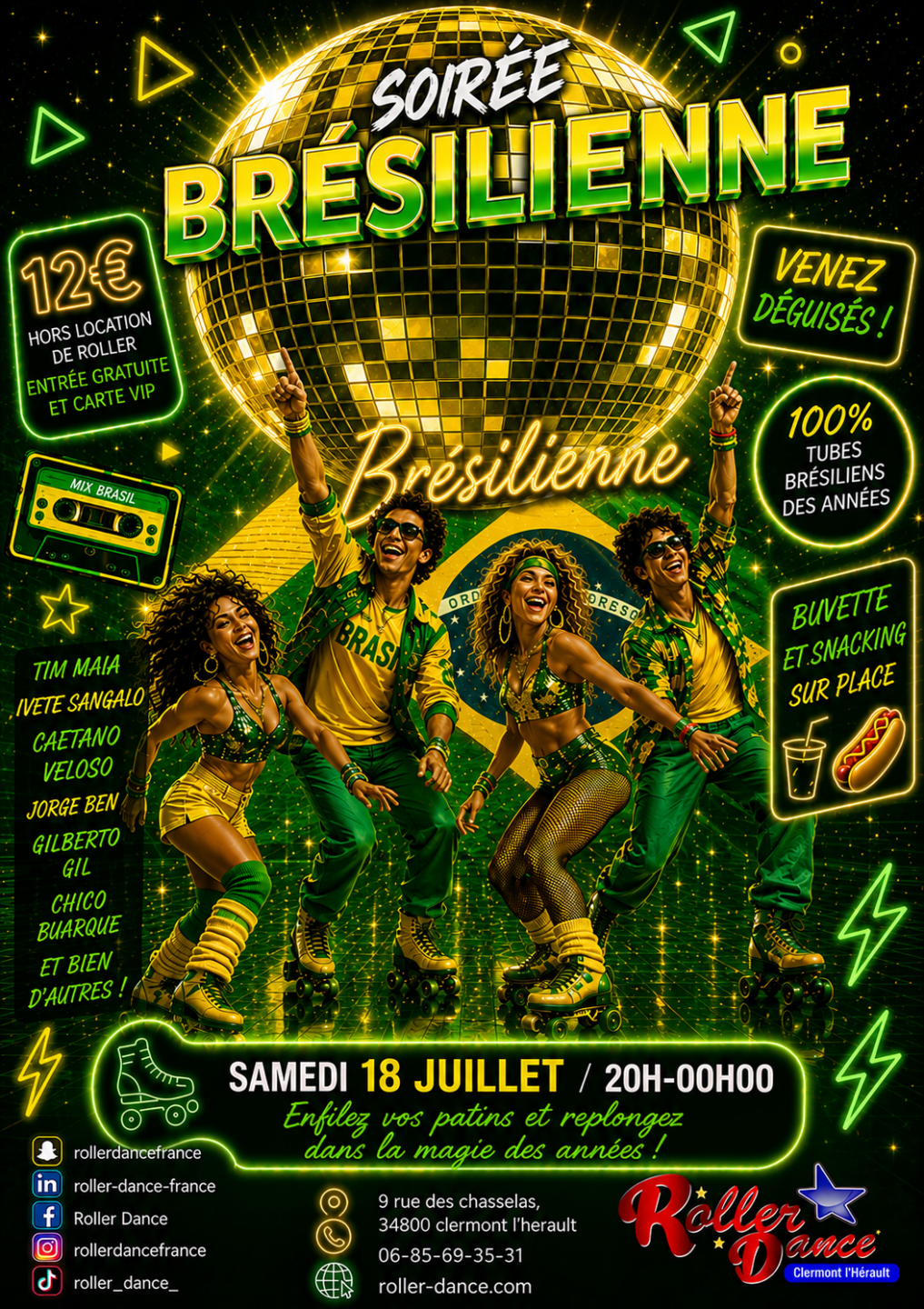 SOIREE BRESILIENNE 9 Rue des Chasselas Clermont-l'Hérault 2026-07-18