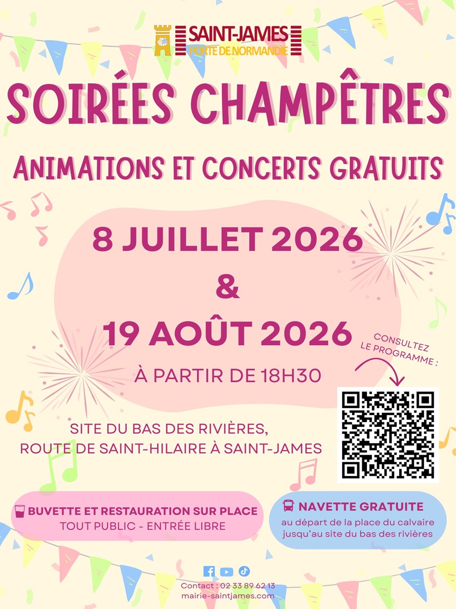 Soirée champêtre Site du Bas des Rivières Saint-James