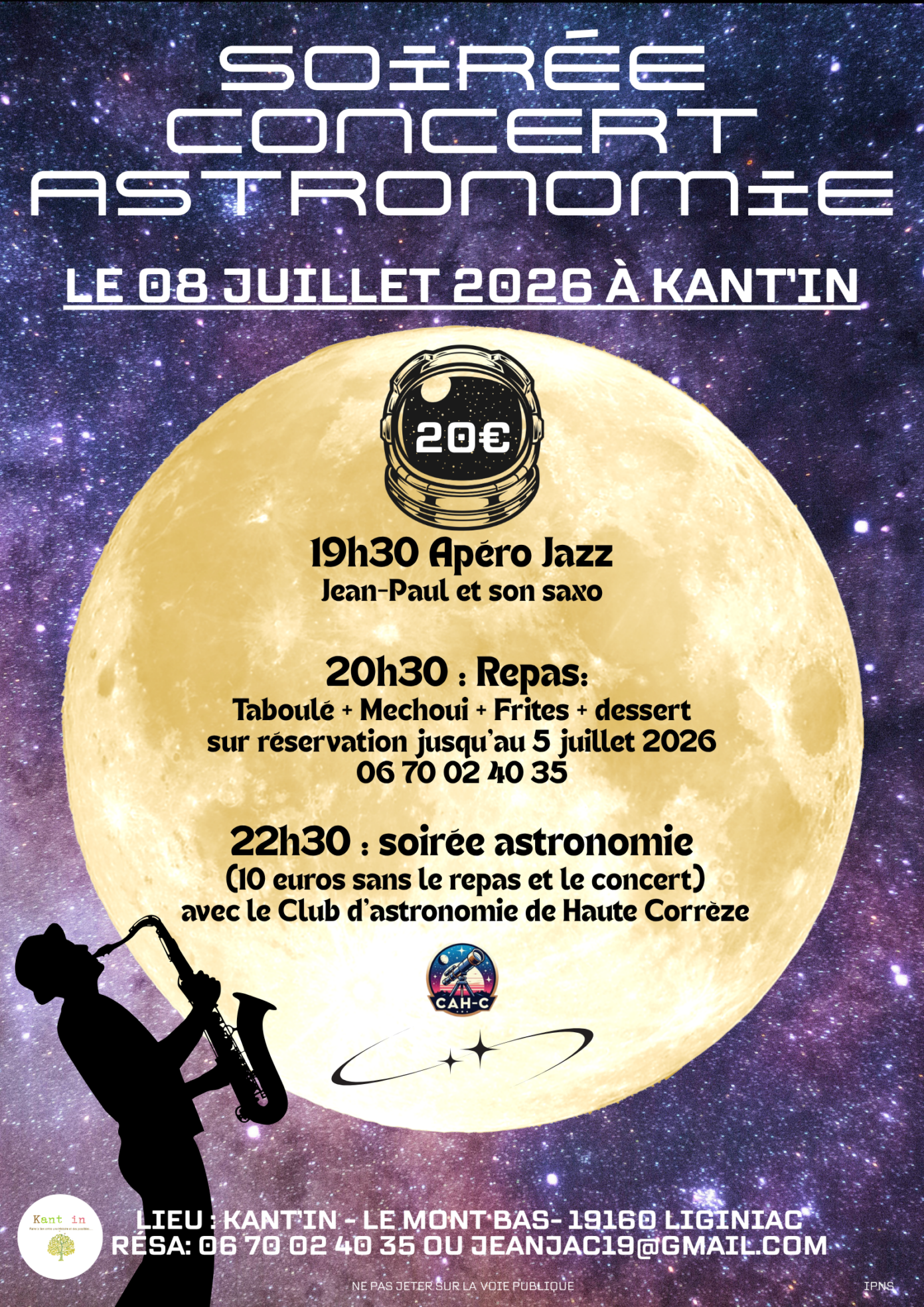 Soirée concert astronomie  Liginiac