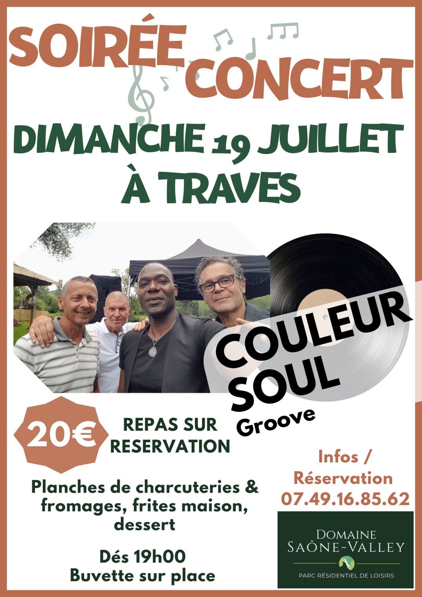 Soirée Concert Couleur Soul à Traves Domaine Saône-Valley Traves