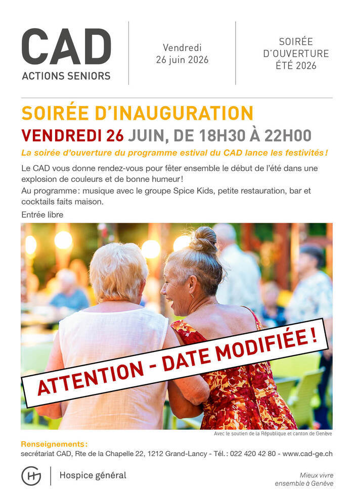 Soirée d’inauguration au CAD, CAD, Genève
