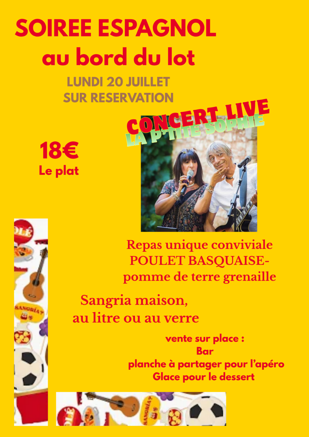 Soirée espagnole au camping Les Vignes Puy-l’Évêque