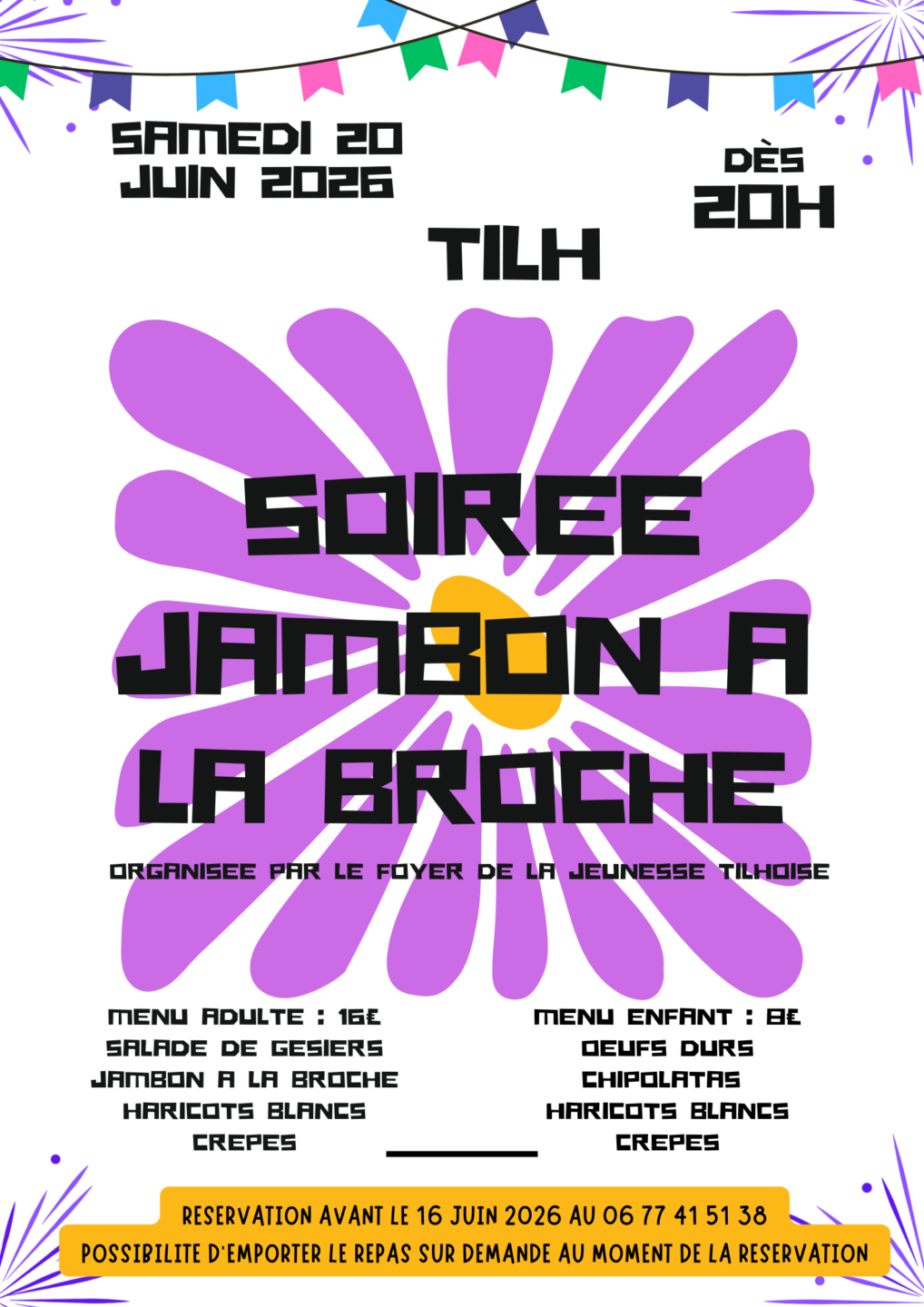 Soirée jambon à la broche Tilh