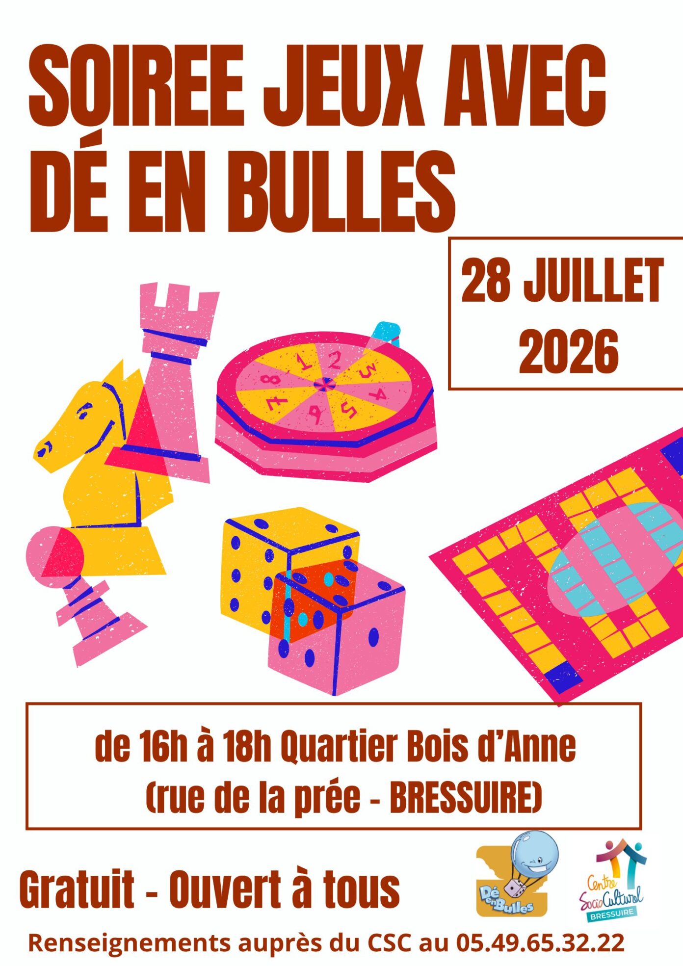 Soirée jeux avec Dé en Bulles  Bressuire