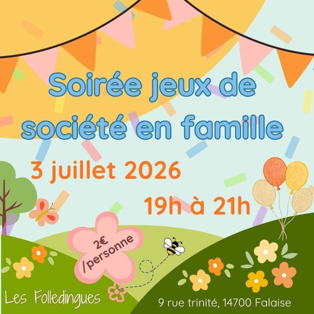 Soirée jeux de société en famille  Falaise