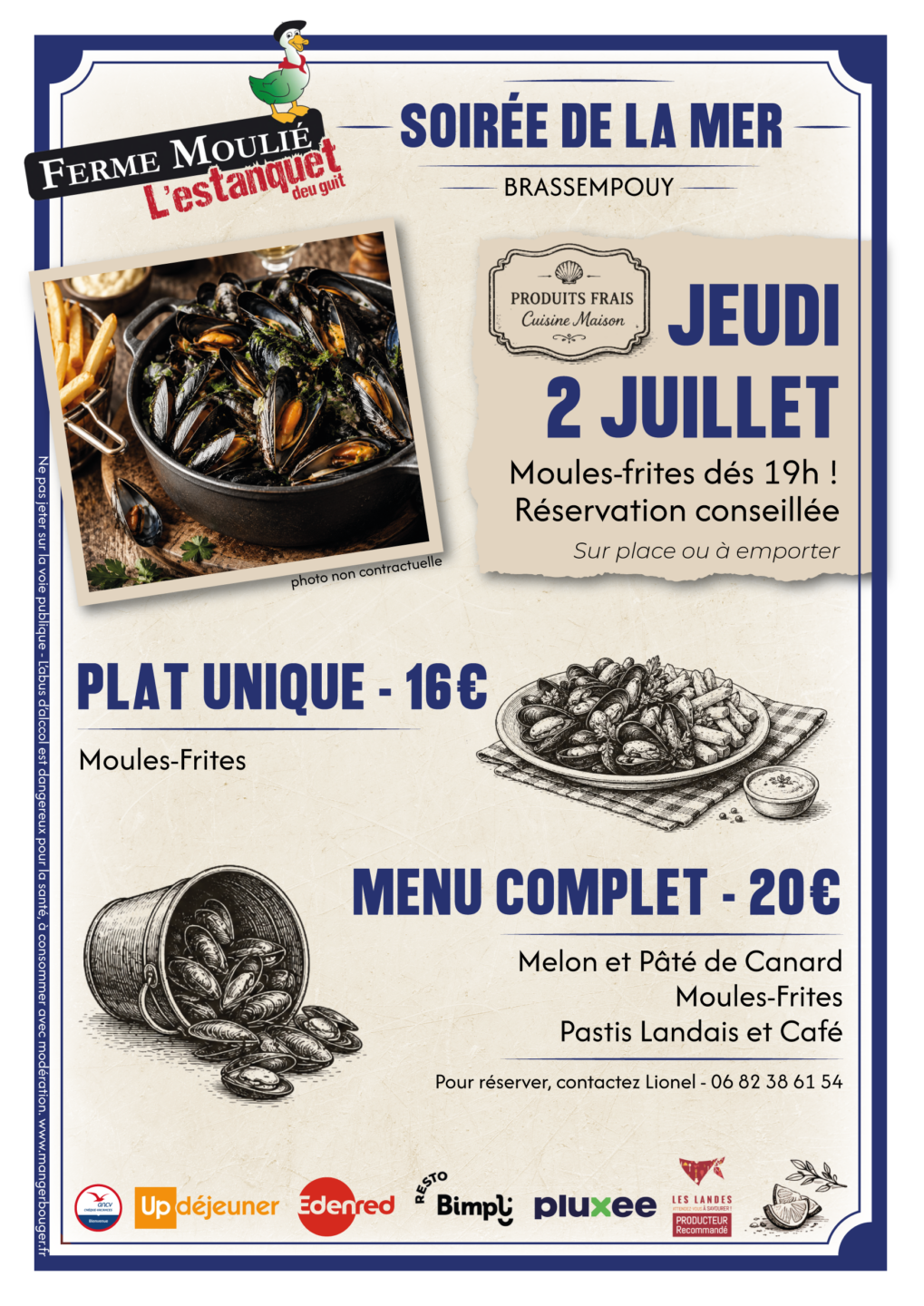 Soirée Moules-frites Brassempouy