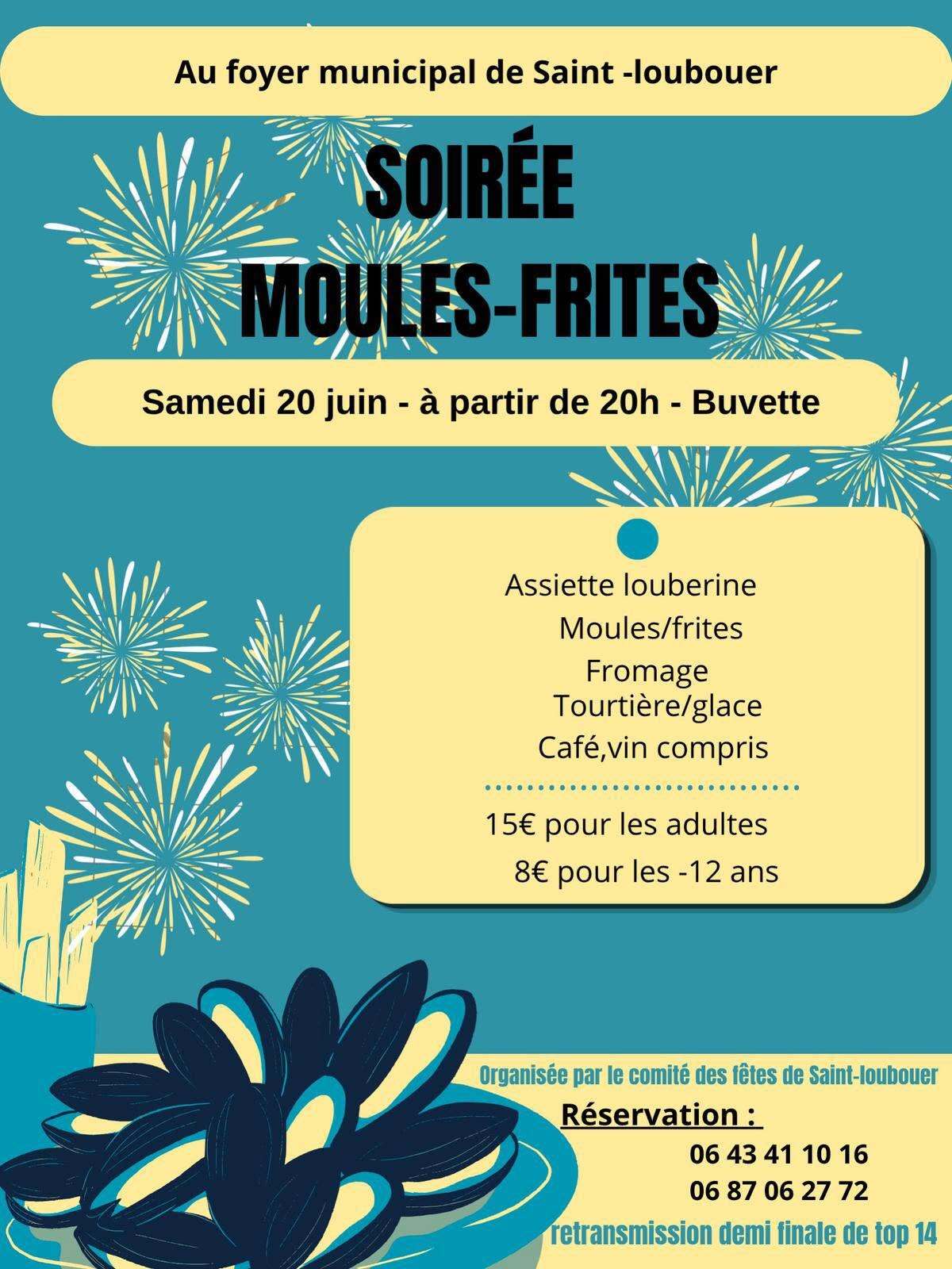 Soirée moules-frites Saint-Loubouer