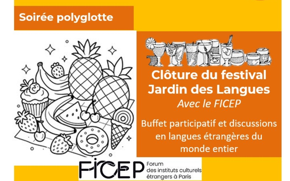 Soirée polyglotte - clôture Jardin des langues - bibliothèque Buffon Bibliothèque Buffon Paris