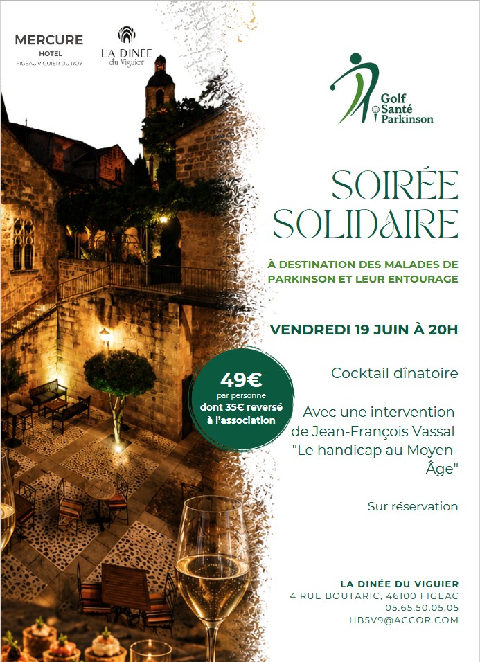 Soirée solidaire Parkinson, Hôtel Viguier du Roy Figeac Figeac