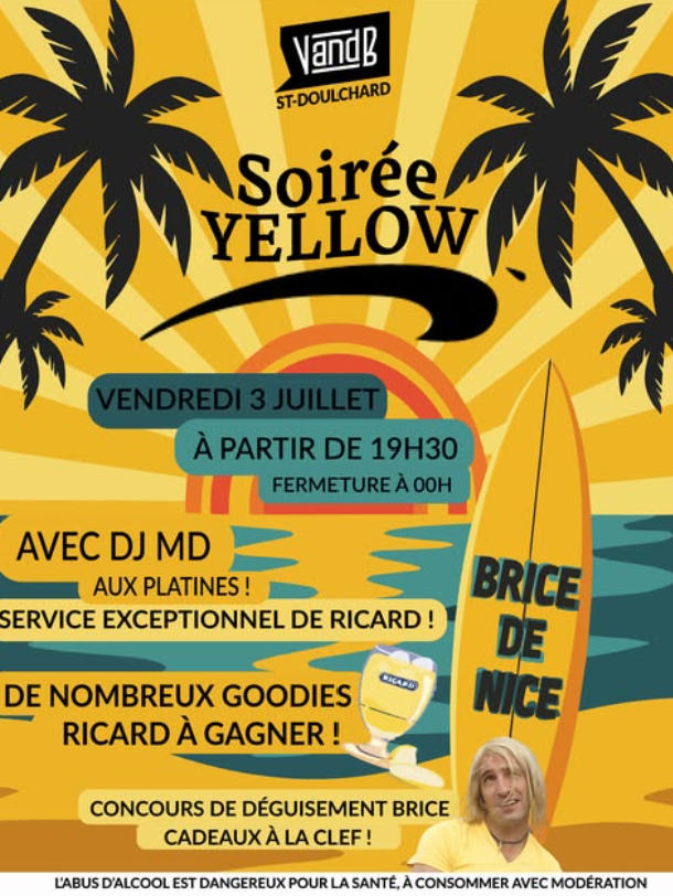 Soirée Yellow au V and B Saint-Doulchard  Saint-Doulchard