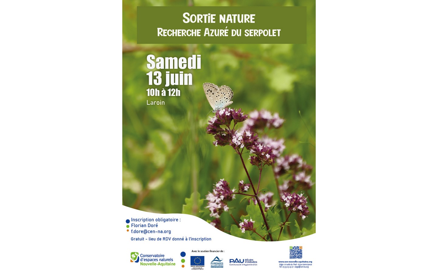 Sortie nature: recherche azurée du Serpolet Laroin