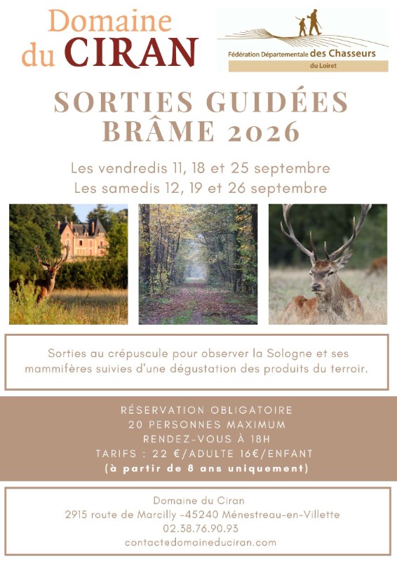 Sorties brâme 2026  Ménestreau-en-Villette