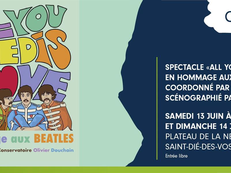 Spectacle ‘All you need is love’ en hommage aux Beatles La Nef Saint-Dié-des-Vosges