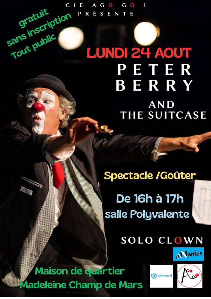 Spectacle de clown et goûter Maison de quartier Madeleine Champ de Mars Nantes