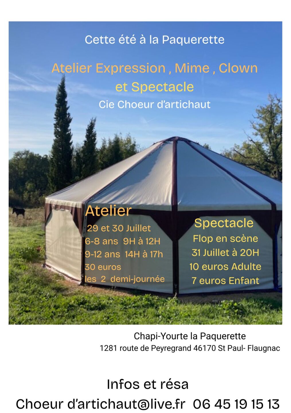 Spectacle de clown Flop en scène  Saint-Paul-Flaugnac