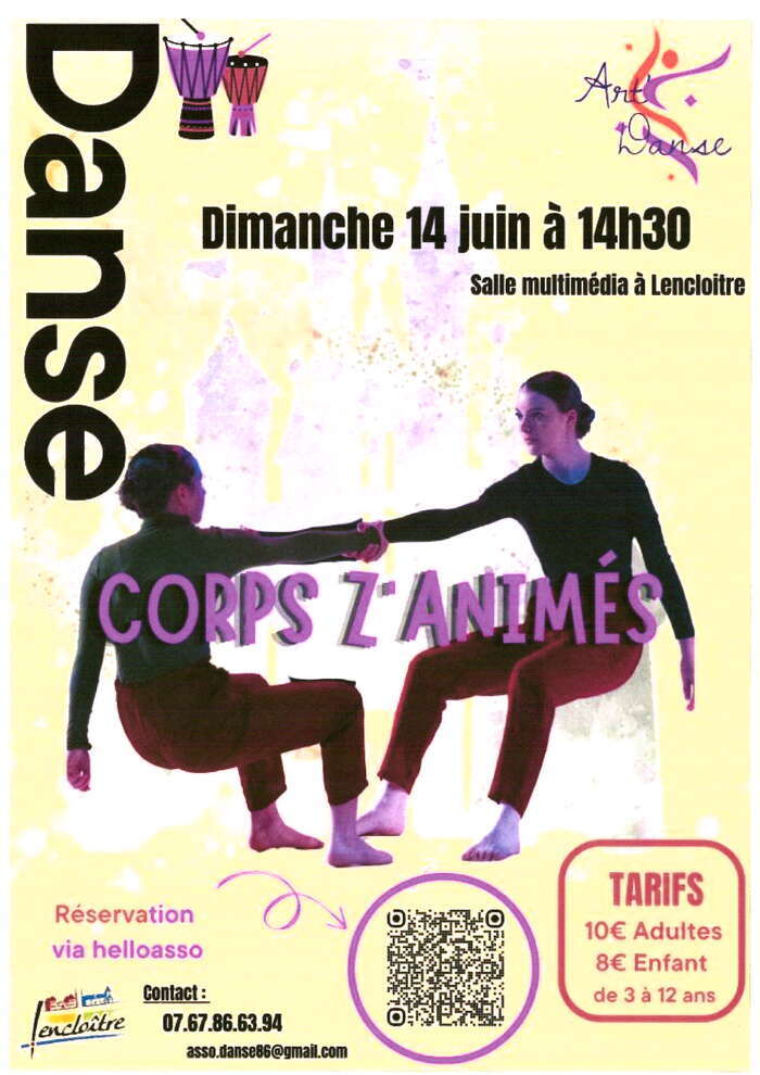 Spectacle de danse Corps z’animés rue du Gué de la Grange Lencloître