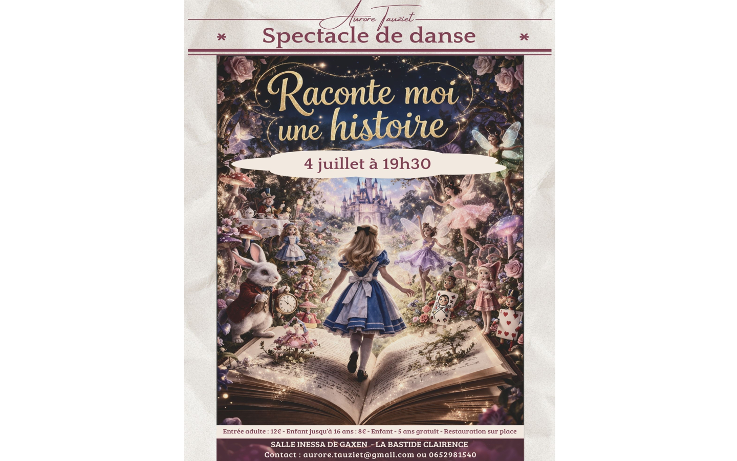 Spectacle de danse Raconte moi une histoire Salle Inessa de Gaxen La Bastide-Clairence 2026-07-04