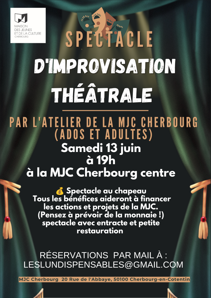 Spectacle d’improvisation théâtrale Cherbourg-Octeville Cherbourg-en-Cotentin
