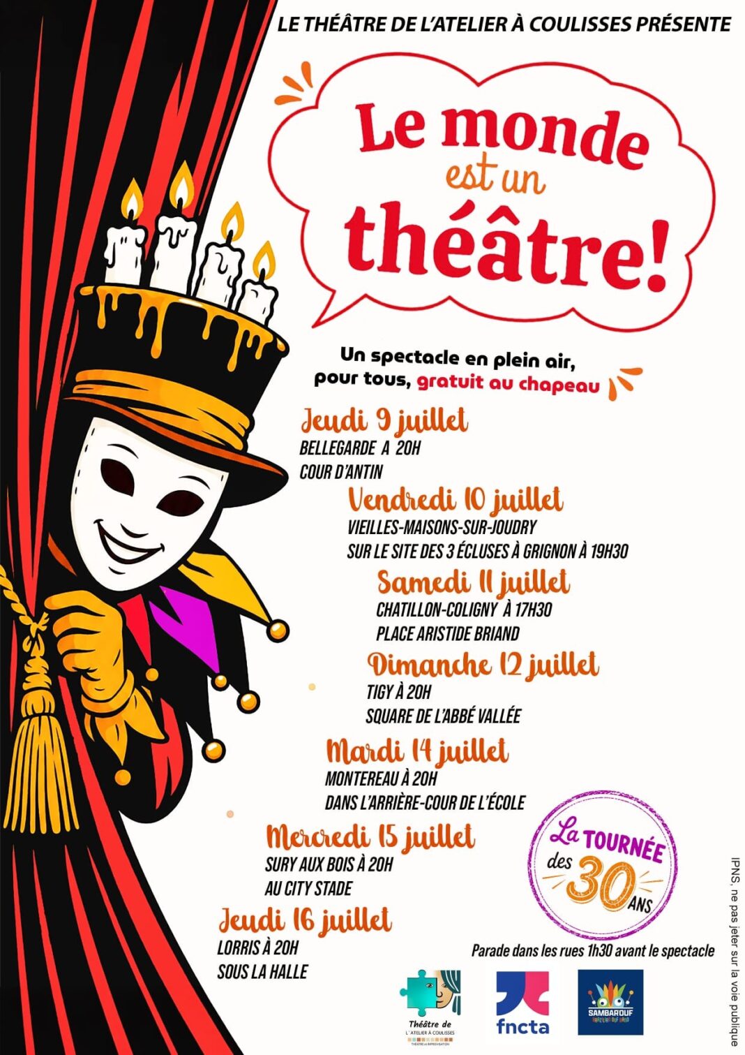 Spectacle Le monde est un théâtre  Montereau