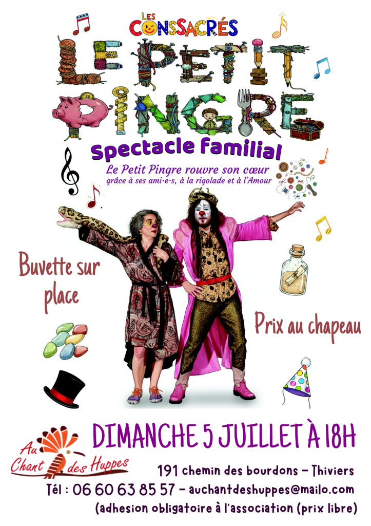 Spectacle 'Le petit pingre' Cie Les ConsSacrés 191 Chemin des Bourdons Thiviers 2026-07-05