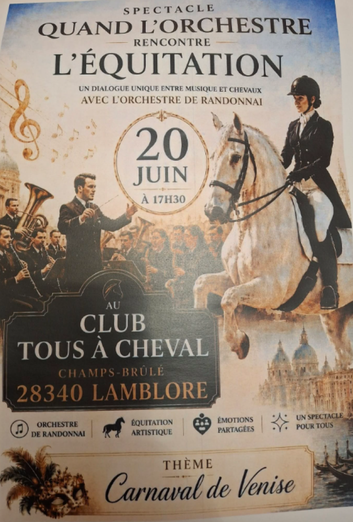 Spectacle Quand l’orchestre rencontre l’équitation Lamblore
