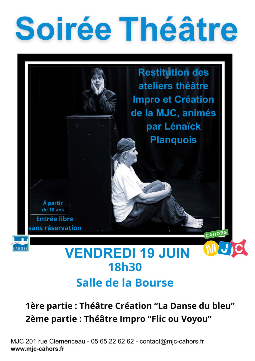 Spectacles des ateliers théâtre de la MJC Cahors