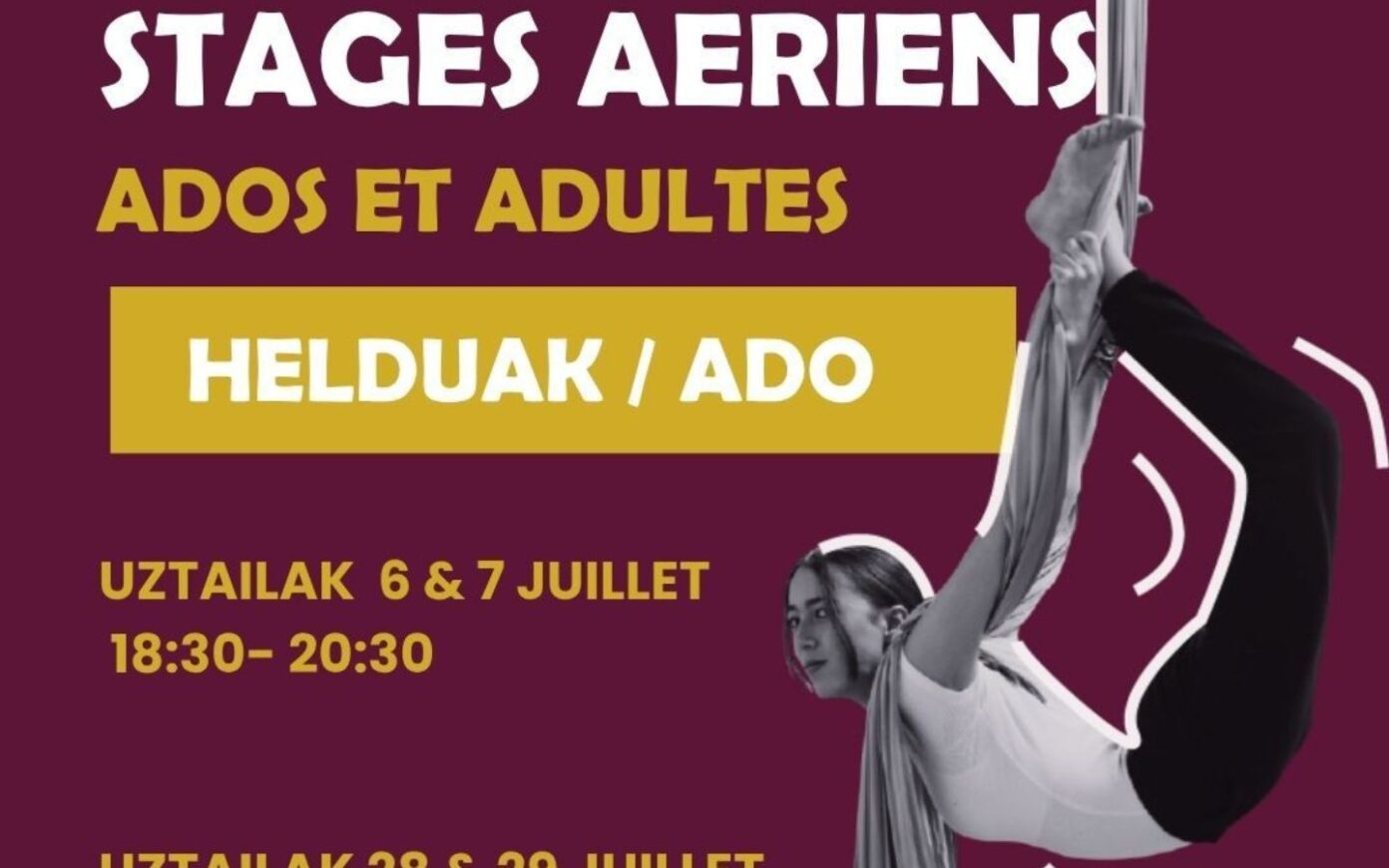 Stage de Cirque spécialité aériens Oreka Zirkoa école de cirque Bayonne