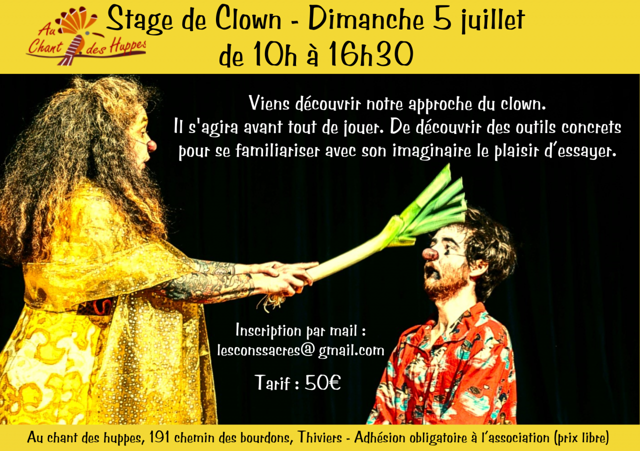 Stage de Clown avec la Cie Les ConsSacrés Thiviers