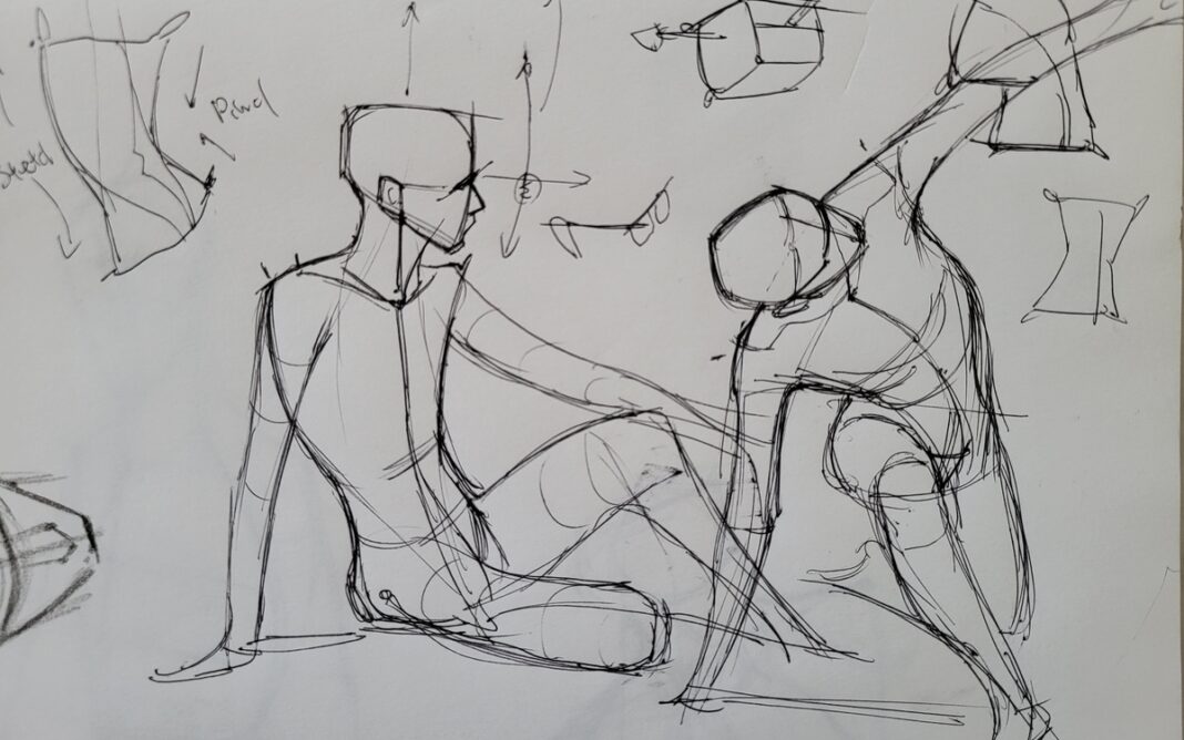 Stage de dessin du corps humain (formes de bases) au musée du Louvre