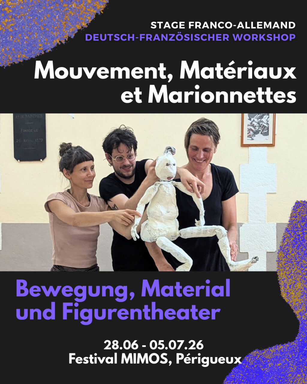 Stage franco-allemand Mouvement, matériaux et marionnettes  Périgueux