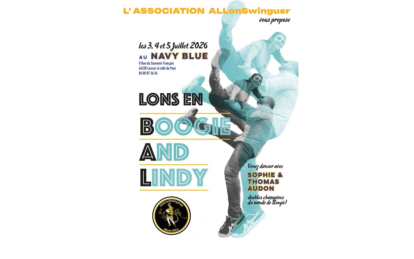 Stage: Lons en Boogie and Lindy Navy Blue Poey-de-Lescar