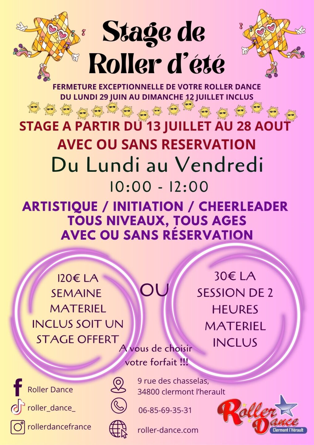 STAGE ROLLER DANCE Clermont-l’Hérault