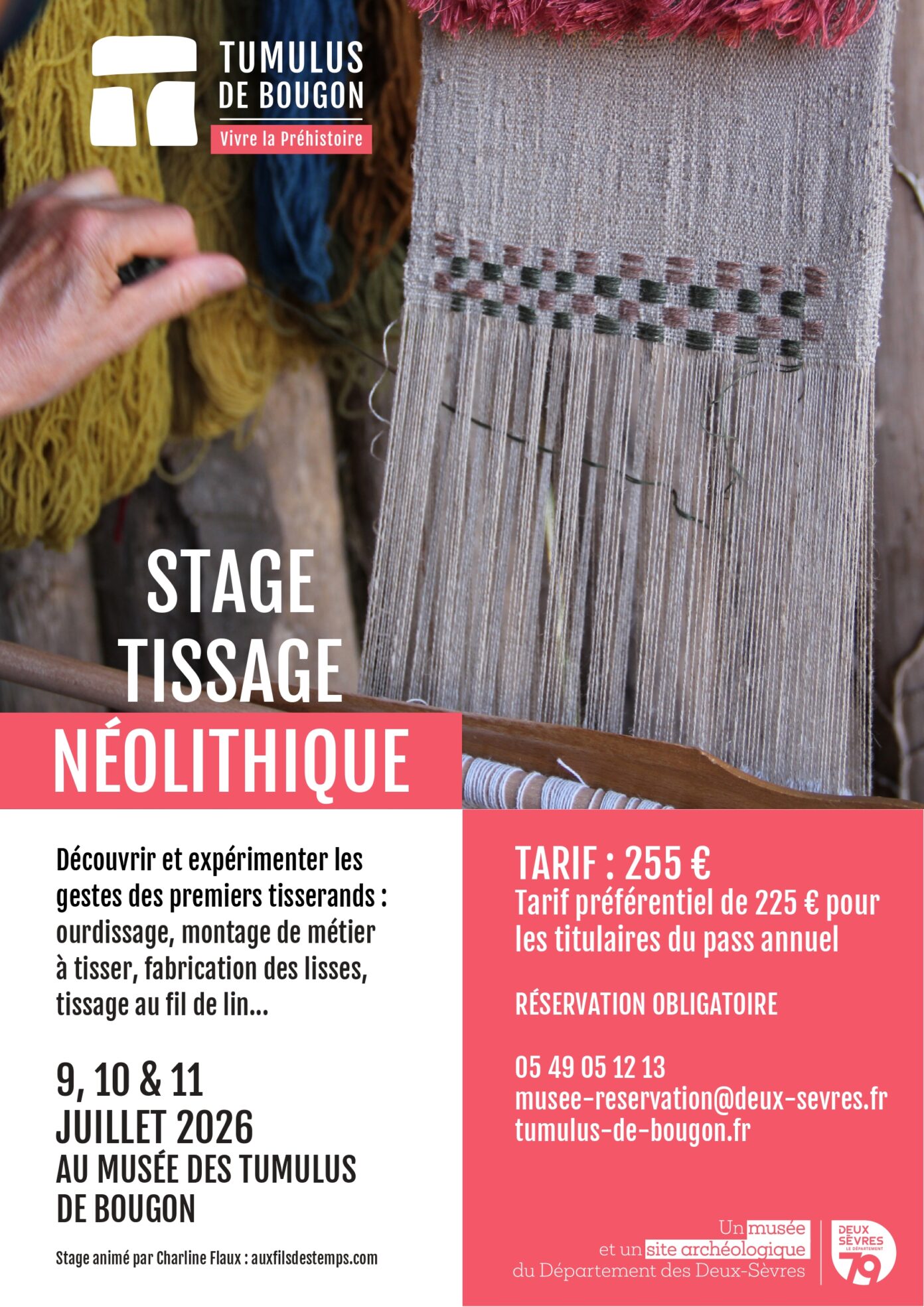 Stage tissage adulte Musée des tumulus de Bougon Bougon