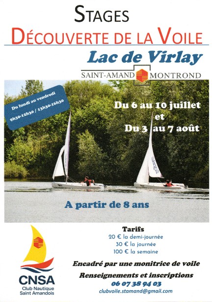 Stages Découverte de la Voile Route de Bourges Saint-Amand-Montrond 2026-07-06