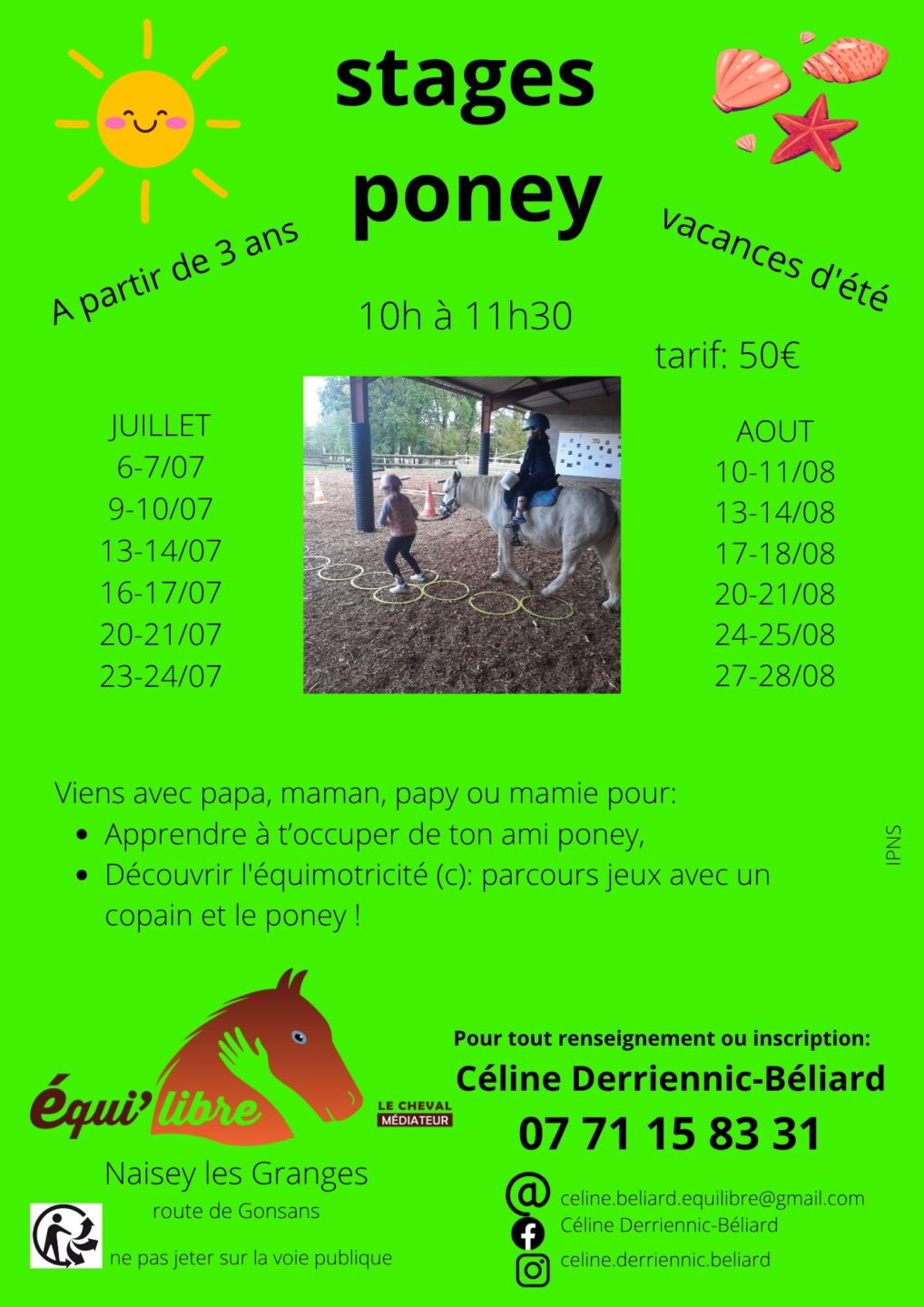 stages poneys et découverte de l’équimotricité(c) Route de Gonsans Naisey-les-Granges